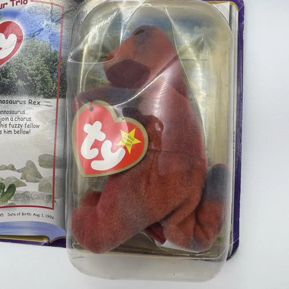 TY REX The Tyrannosaurus 1994 Mc Donalds Beanie Baby RARE RETIRED DINOSAUR TRIO